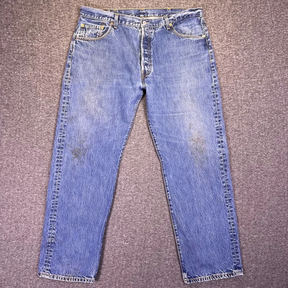 VTG 00s Levis 501-0115 Jeans Mens‎ 38x30 Blue Straight Classic Casual Button Fly